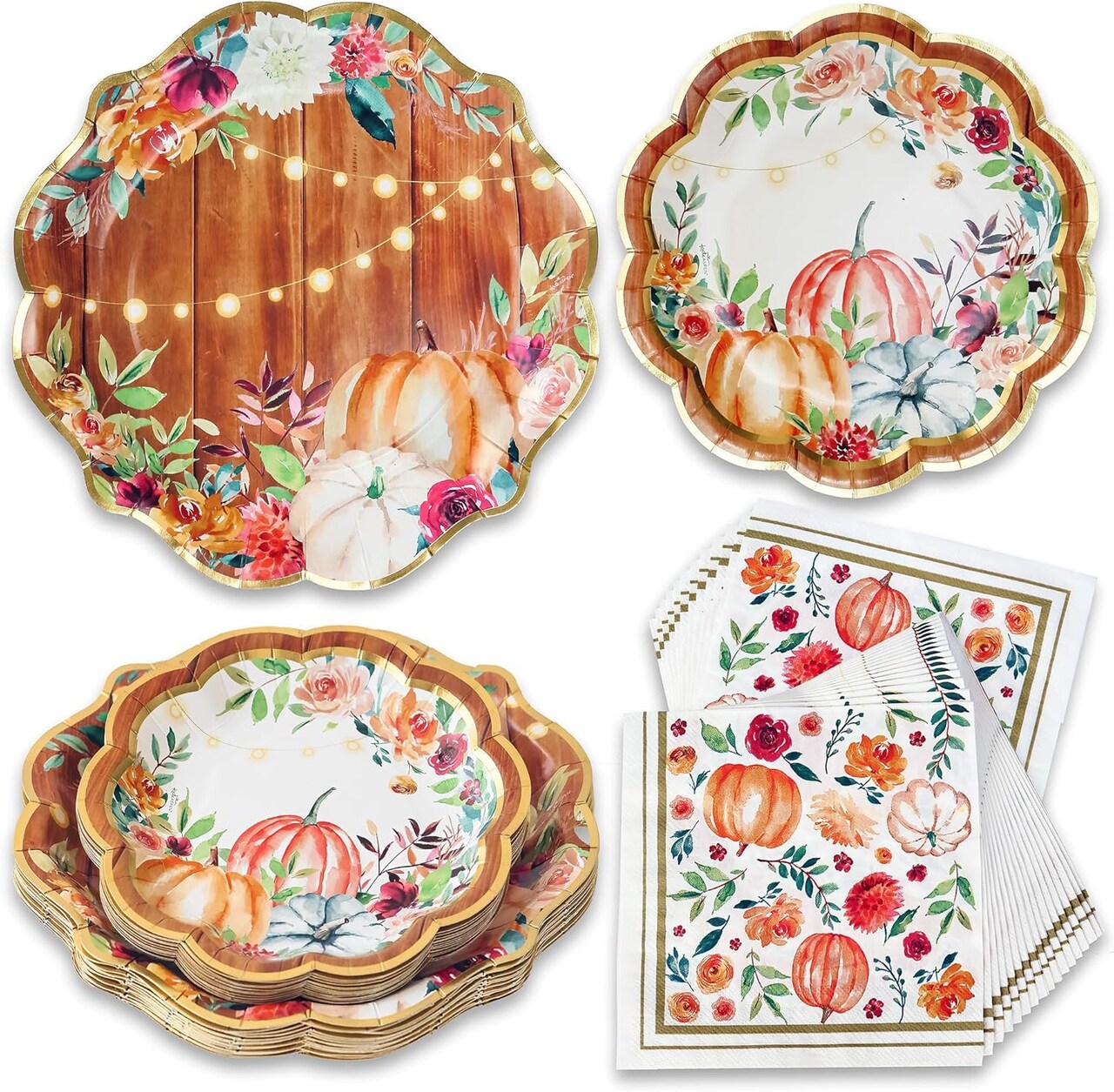 62pc Thanksgiving Tableware Set Party Kit (Thanksgiving/Fall)